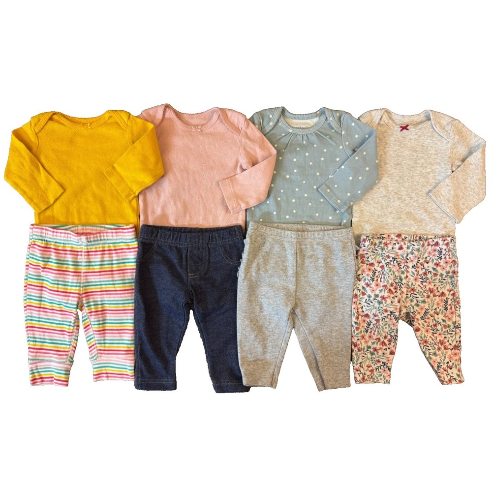 Baby Girl Outfits 3 Months Leggings Pants Bodysuits Shirts Long Sleeve Clothes